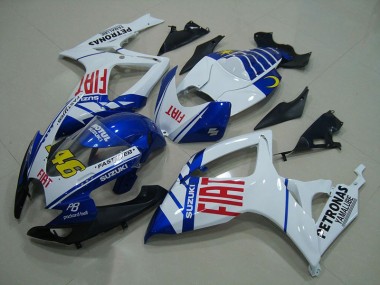 06-07 Blue White Fiat 46 GSXR 750 Motorcycle Fairings