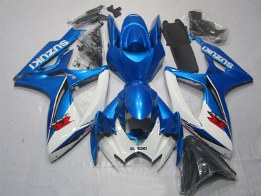 06-07 Blue White GSXR 600 Motorcycle Fairings