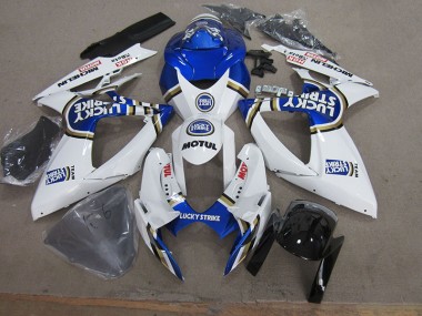 06-07 Blue White Lucky Strike Motul GSXR 750 Motorcycle Fairings