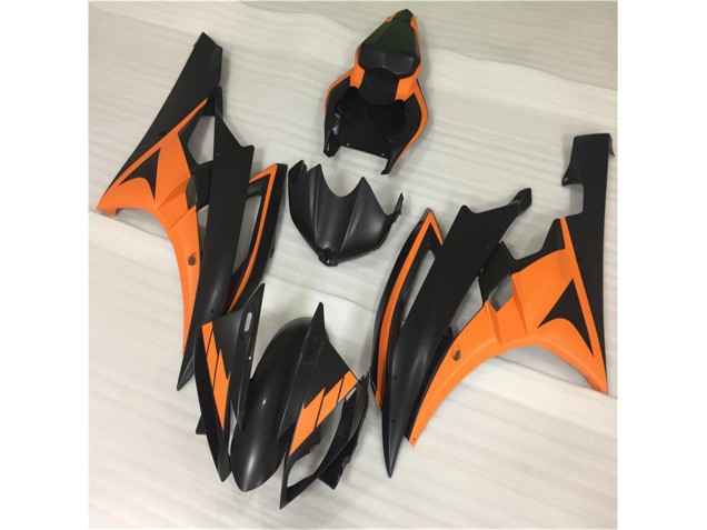 06-07 Orange Black YZF R6 Motorcycle Fairing 06-07 Orange Black YZF R6 Motorcycle Fairing