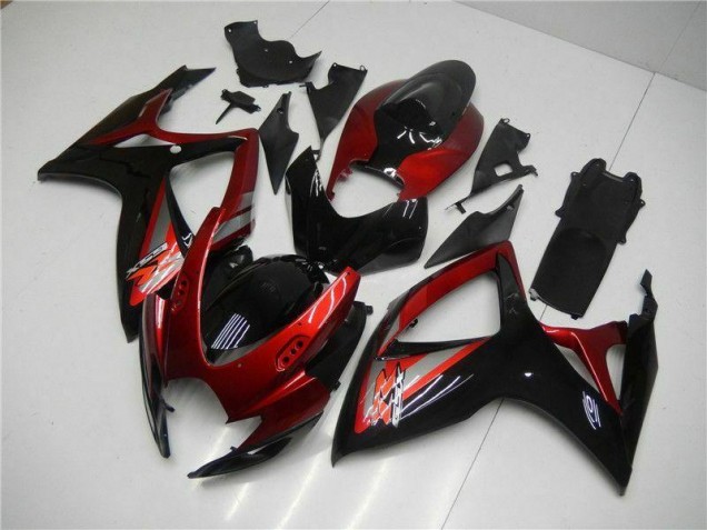 06-07 Red Black GSXR 600/750 Motorcycle Fairings