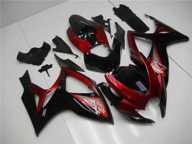 06-07 Red Black GSXR 600/750 Motorcycle Fairings