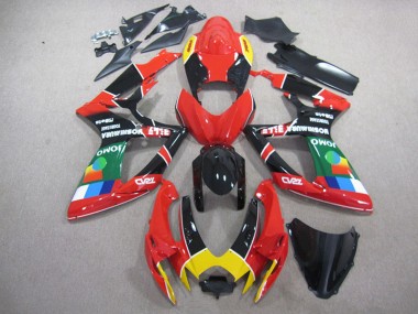 06-07 Red Black Green GSXR 750 Motorcycle Fairings