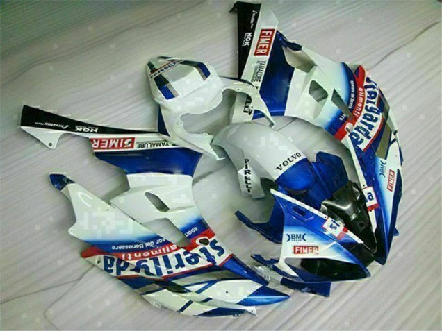 06-07 White Blue YZF R6 Motorcycle Fairing 06-07 White Blue YZF R6 Motorcycle Fairing
