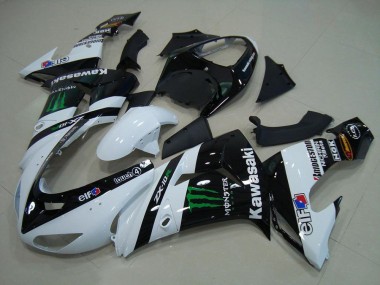 06-07 White Monster ZX10R Motorcycle Fairings