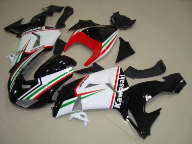 06-07 White and Black ZX10R Motorcycle Fairings