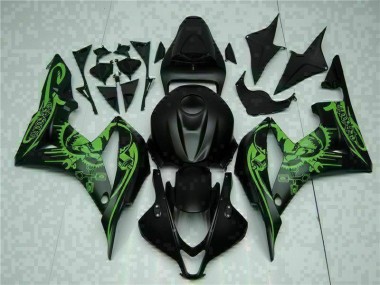 07-08 Black Green CBR600RR Motorcycle Fairings