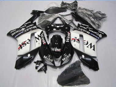 07-08 Black West Mobil ZX6R Motorcycle Fairings