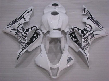 07-08 Black White CBR600RR Motorcycle Fairing