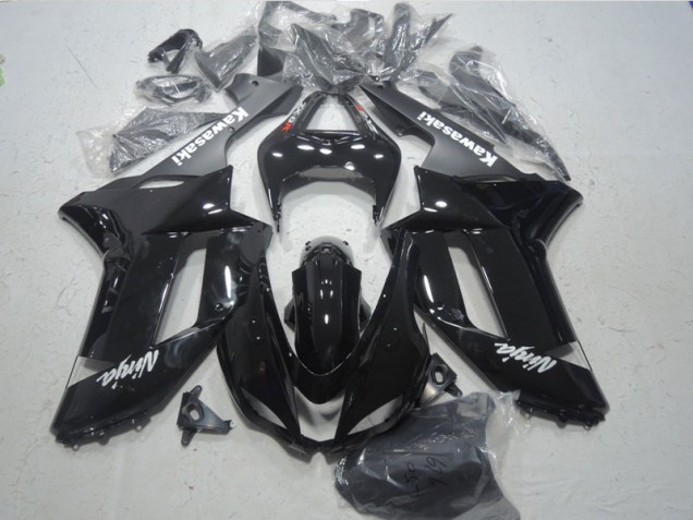 07-08 Black White Ninja ZX6R Motorcycle Fairings 07-08 Black White Ninja ZX6R Motorcycle Fairings