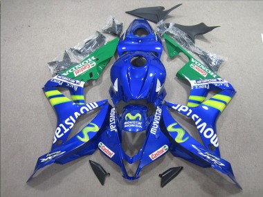 07-08 Blue White Movistar CBR600RR Motorcycle Fairings