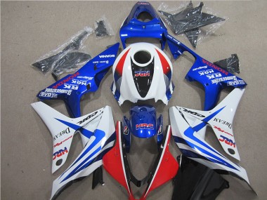 07-08 Blue White Red HRC CBR600RR Motorcycle Fairings