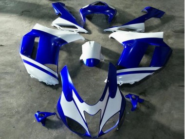 07-08 Blue White ZX6R Motorcycle Fairings