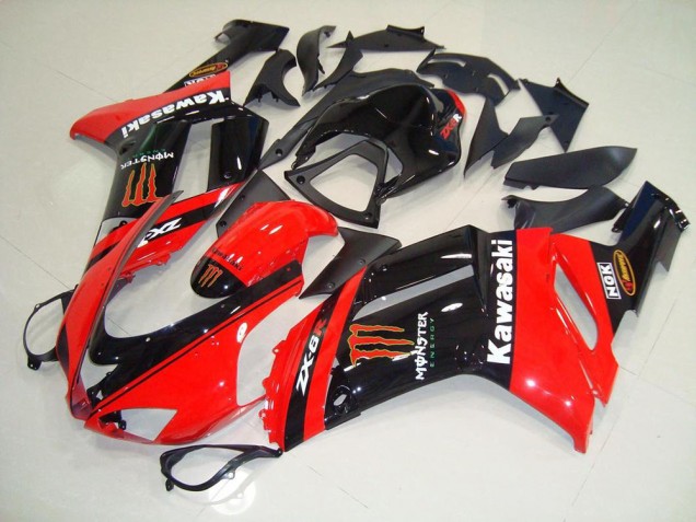07-08 Monster In Red ZX6R Motorcycle Fairings 07-08 Monster In Red ZX6R Motorcycle Fairings