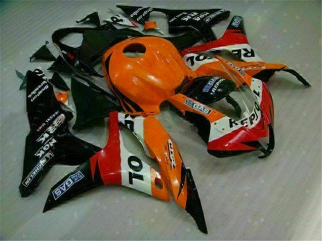 07-08 Orange Black Repsol CBR600RR Motorcycle Fairing