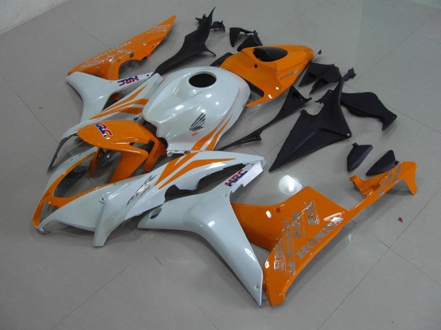 07-08 Pearl White Orange CBR600RR Motorcycle Fairings 07-08 Pearl White Orange CBR600RR Motorcycle Fairings