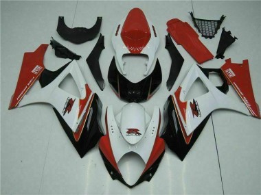 07-08 Red White GSXR 1000 Motorcycle Fairing