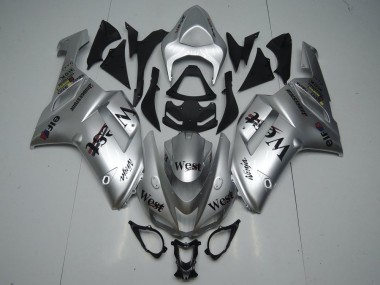 07-08 Silver West ZX6R Motorcycle Fairings