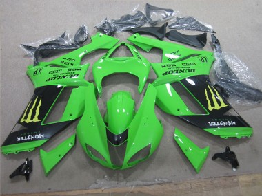 07-08 White Blue Ninja ZX6R Motorcycle Fairings