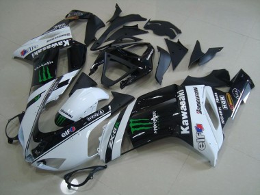 07-08 White Monster ZX6R Motorcycle Fairings
