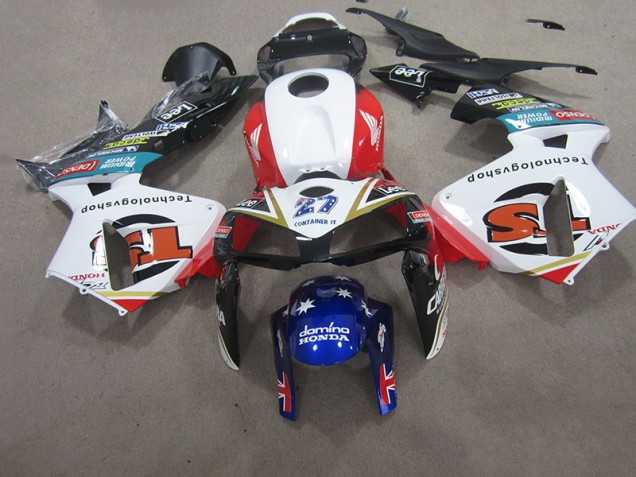 07-08 White Red Blue CBR600RR Motorcycle Fairings 07-08 White Red Blue CBR600RR Motorcycle Fairings