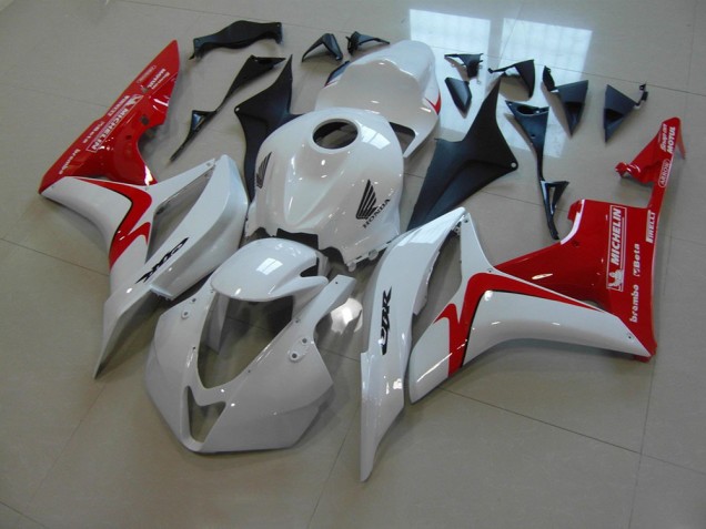07-08 White Red Race Version CBR600RR Motorcycle Fairings 07-08 White Red Race Version CBR600RR Motorcycle Fairings