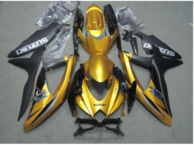 08-10 Black Gold GSXR 600 Motorcycle Fairings 08-10 Black Gold GSXR 600 Motorcycle Fairings