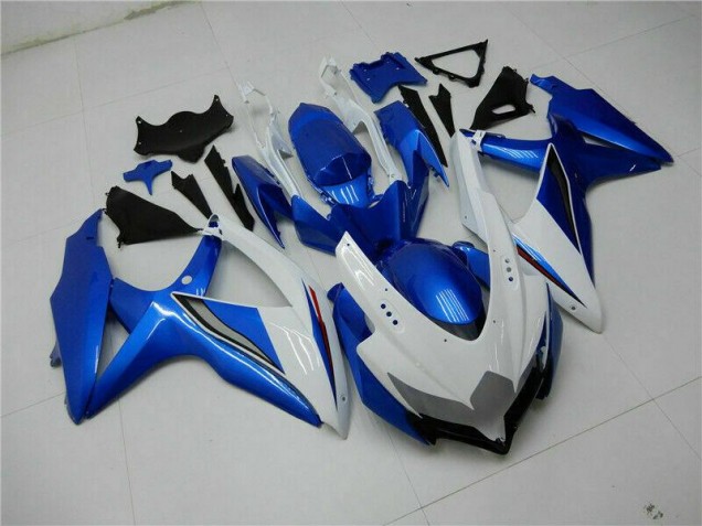 08-10 Blue White GSXR 600/750 Motorcycle Fairing Kits & Plastic 08-10 Blue White GSXR 600/750 Motorcycle Fairing Kits & Plastic