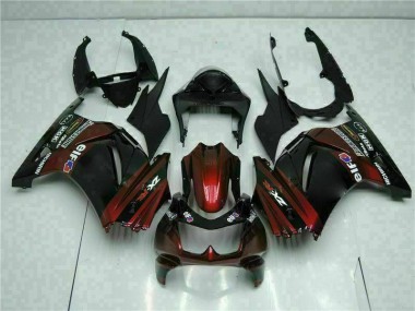 08-12 Black EX250 Motorcycle Fairing Kits & Plastic
