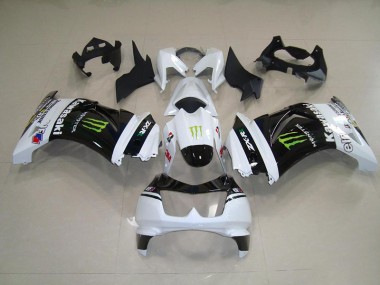 08-12 Black White Monster ZX250R Motorcycle Fairings