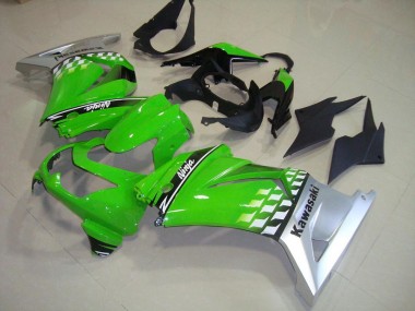 08-12 Green Silver ZX250R Motorcycle Fairings
