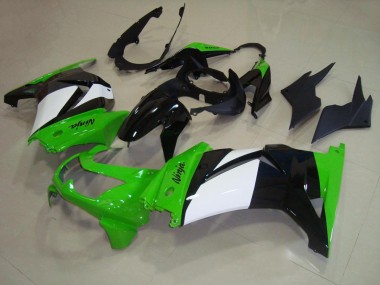 08-12 Green White Black ZX250R Motorcycle Fairings