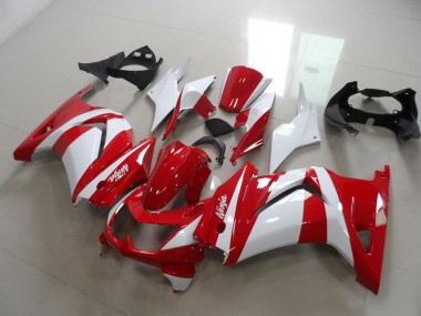 08-12 Red White ZX250R Motorcycle Fairings