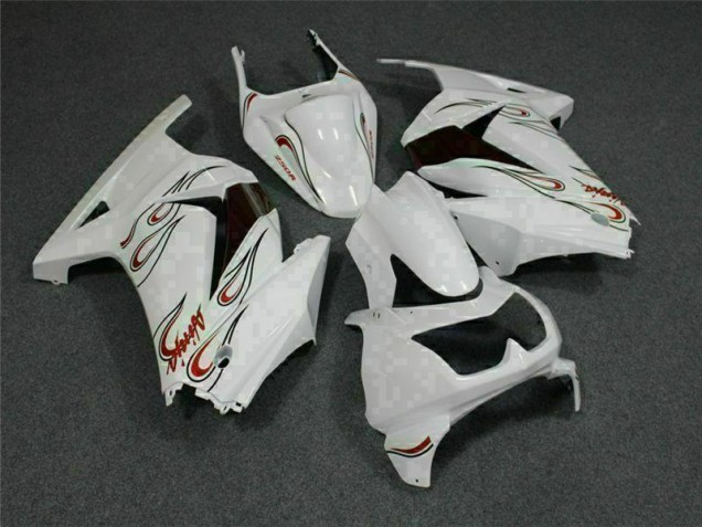 08-12 White Red EX250 Motorcycle Fairings 08-12 White Red EX250 Motorcycle Fairings