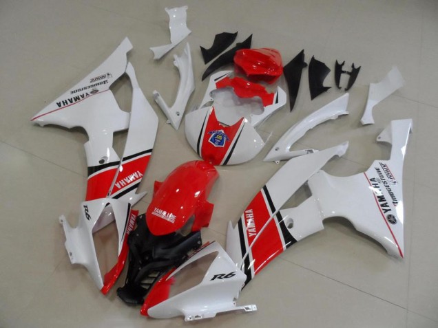 08-16 Red White OEM Style YZF R6 Motorcycle Fairings 08-16 Red White OEM Style YZF R6 Motorcycle Fairings