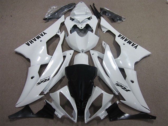 08-16 White Black Decal YZF R6 Motorcycle Fairings 08-16 White Black Decal YZF R6 Motorcycle Fairings