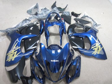 08-19 Blue White Gold Decal GSXR 1300 Hayabusa Motorcycle Fairings