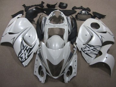 08-19 White Black GSXR 1300 Hayabusa Motorcycle Fairing
