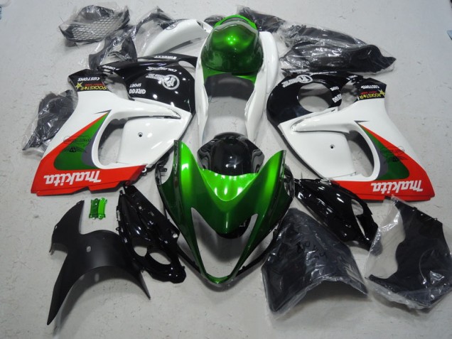 08-19 White Green Makita GSXR 1300 Hayabusa Motorcycle Fairings 08-19 White Green Makita GSXR 1300 Hayabusa Motorcycle Fairings