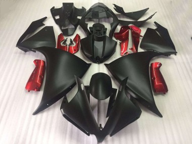 09-11 Matte Black Glossy Red YZF R1 Motorcycle Fairings