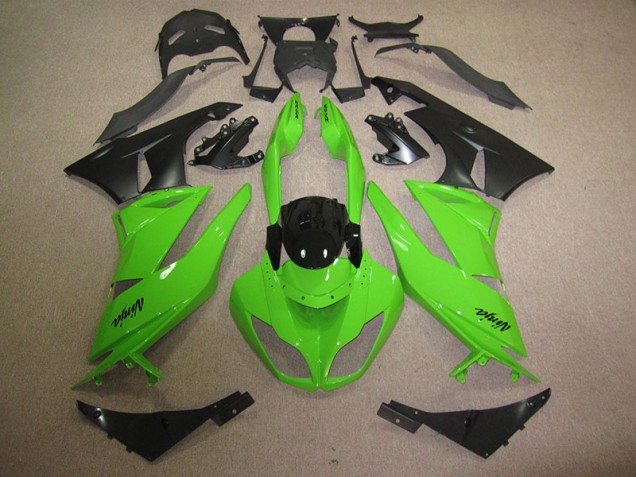 09-12 Black Green ZX6R Motorcycle Fairing