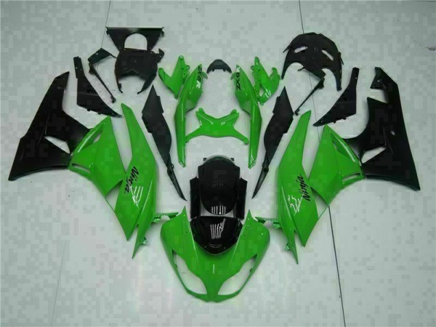09-12 Black Green ZX6R Motorcycle Fairings
