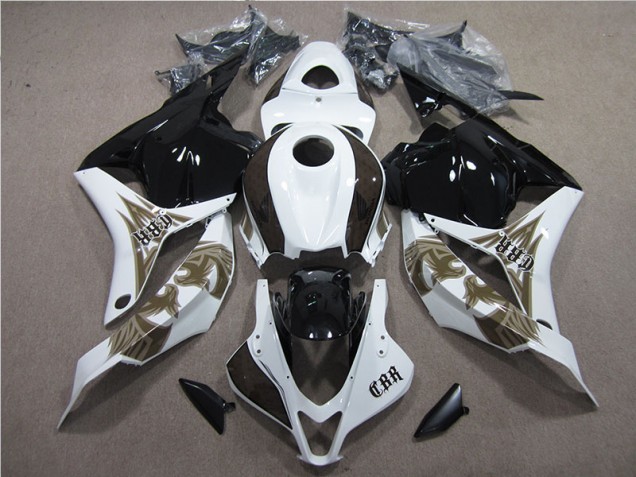 09-12 Black White CBR600RR Motorcycle Fairings