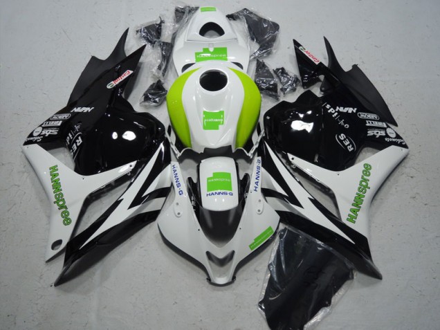 09-12 Black White Green Hannspree CBR600RR Motorcycle Fairing 09-12 Black White Green Hannspree CBR600RR Motorcycle Fairing