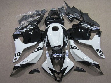 09-12 Black White Repsol CBR600RR Motorcycle Fairings