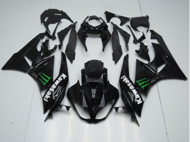 09-12 Black with Monster ZX6R Motorcycle Fairings