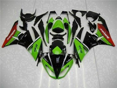 09-12 Green Black Red ZX6R Motorcycle Fairings