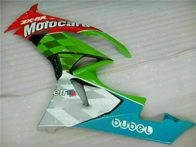 09-12 Red Green Motocard ZX6R Motorcycle Fairings 09-12 Red Green Motocard ZX6R Motorcycle Fairings