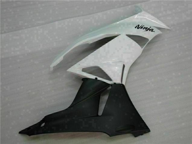 09-12 White Black ZX6R Motorcycle Fairing 09-12 White Black ZX6R Motorcycle Fairing