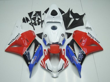09-12 White Motul Red Blue CBR600RR Motorcycle Fairings